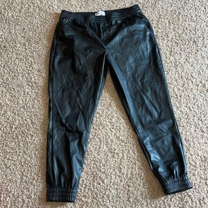 Women’s Dear John cropped leather pant elastic waist